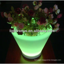 led illuminate flower planter pots Color Changing led flower pot lighting